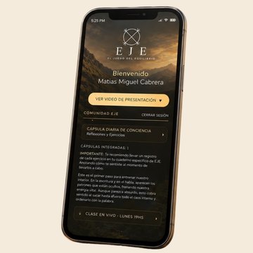 La app de EJE en un celular